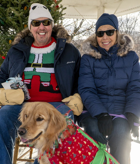 David and Barbara Grapka with their dog.