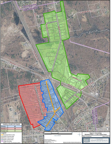 175 Voorheesville properties newly installed sewer system map