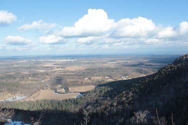 View of clouds over Albany from the Helderberg escarpment