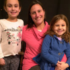Hillary Koldin with Brianna Harding, 7, and Emily Harding, 5