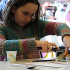 Lena Thomas cuts up a potato in preparation for her dish for the judges to taste on Wednesday afternoon. 