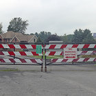 A gate closing off through traffic on Empire Avenue