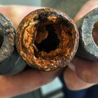 Biofilms can build up in water pipes.