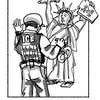 ICE Officer to Statue of Liberty - "No citizenship! No Sanctuary! Cuff her!"